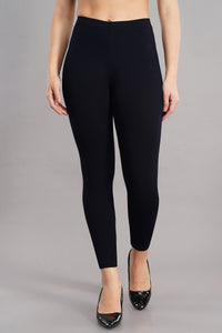 Shruthi Ankle Length Leggings with elasticated Waist||DARK NAVY