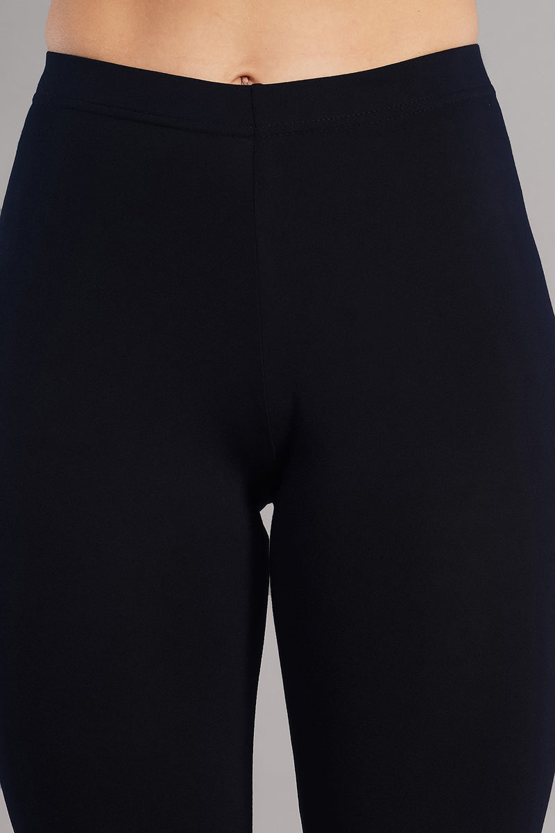 Shruthi Ankle Length Leggings with elasticated Waist||DARK NAVY