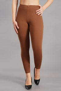 Shruthi Ankle Length Leggings with elasticated Waist||HONEY