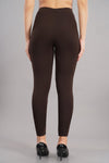 Shruthi Ankle Length Leggings with elasticated Waist||COFFEE BROWN