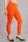 Shruthi Ankle Length Leggings with elasticated Waist||DARK ORANGE