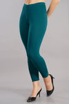 Shruthi Ankle Length Leggings with elasticated Waist||PEACOCK GREEN