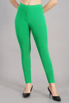 Shruthi Ankle Length Leggings with elasticated Waist||JADE GREEN