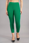 Shruthi Ankle Length Leggings with elasticated Waist||PAK GREEN