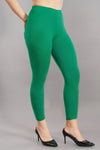 Shruthi Ankle Length Leggings with elasticated Waist||PAK GREEN