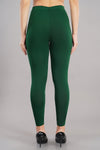 Shruthi Ankle Length Leggings with elasticated Waist||BOTTLE GREEN