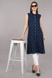 Geometric Print Straight Kurta