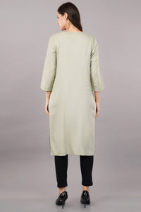 Embroidered Yoke Straight Kurta