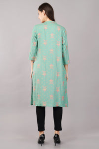 Floral Butta Print Straight Kurta