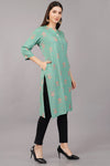 Floral Butta Print Straight Kurta