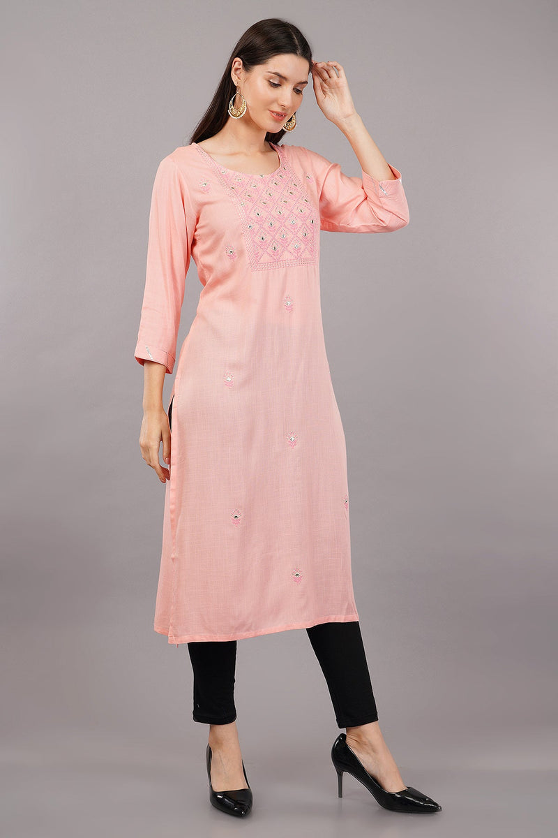 Embellished Straight Kurta