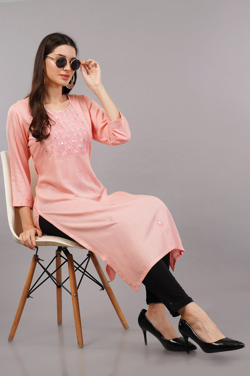 Embellished Straight Kurta