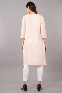 Printed Round-Neck Straight Kurta