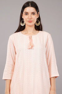 Printed Round-Neck Straight Kurta