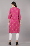 Floral Butta Print Straight Kurta