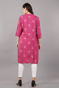 Floral Butta Print Straight Kurta