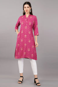 Floral Butta Print Straight Kurta