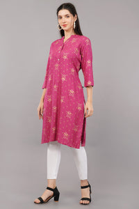 Floral Butta Print Straight Kurta