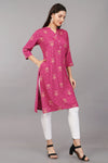 Floral Butta Print Straight Kurta