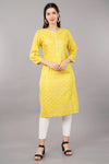 Floral Print Straight Kurta