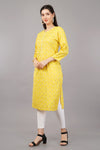 Floral Print Straight Kurta