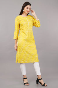 Floral Print Straight Kurta