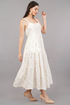 Bombay Paisley White Printed Tiered Boho Dress