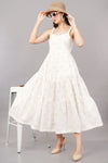 Bombay Paisley White Printed Tiered Boho Dress