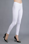 Shruthi Ankle Length Leggings with elasticated Waist||WHITE