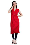 Striped Sleeveless Straight Kurta