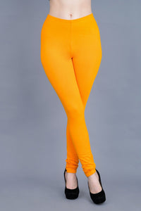 Shruthi Stretch Churidar Leggings || MANGO YELLOW